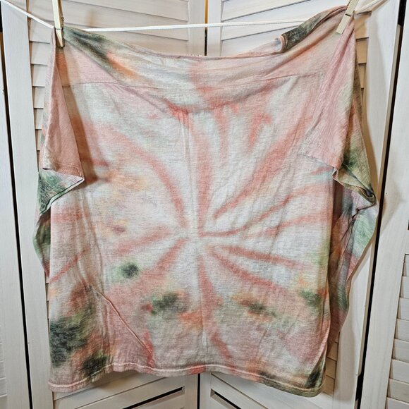 Simple by Suzanne Betro Plus size 1X Oversized Tie Die T-shirt - Picture 2 of 4